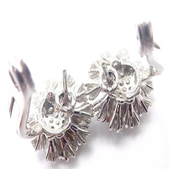 Authentic Tiffany & Co Spray Platinum Diamond Necklace Earrings Set Paper France - Picture 13 of 16